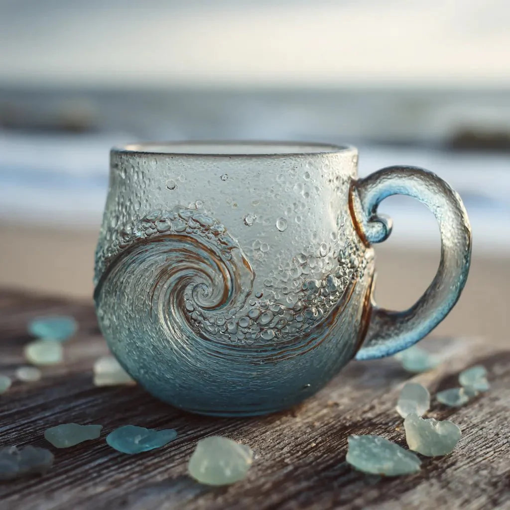đChristmas Best Giftsđ„ Unique Handcrafted Sea Glass Ocean Wave MugđFree Gifts