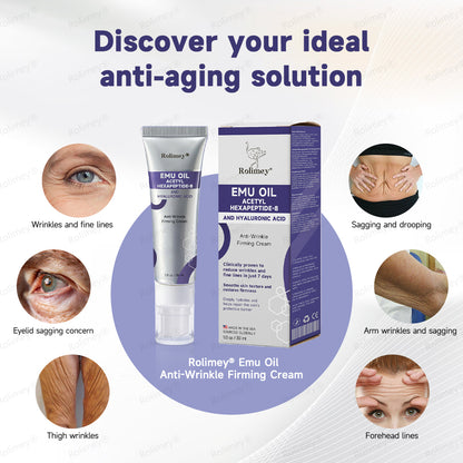 ✨✨Made in the USA: Rolimey® Emu Oil Anti-Wrinkle Firming Cream (Dermatologist Recommended)