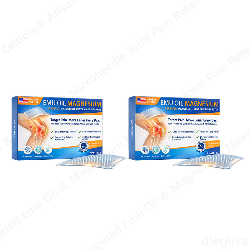 👨‍⚕️Celsiora® Advanced Targeted Emu Oil & Magnesium Microneedle Joint Pain Relief Patch (Starts Working in Minutes on Joints, Soothes Nerves, and Kills Nerve & Muscle Pain)