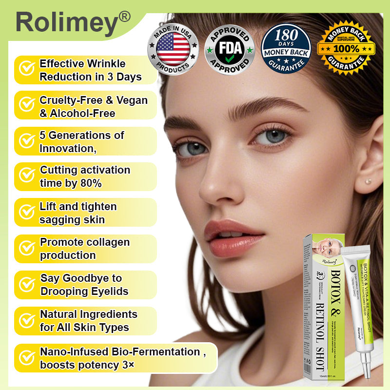 👨‍⚕️🧡Made and shipped from the USA 💫Rolimey® Botox & Vita-A Retinol Shot Wrinkle-Lift Tightening cream - Last Day Promotion 70% OFF