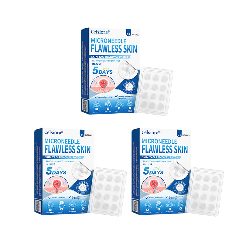 👑👑Celsiora® 2-in-1 Microneedle & Hydrocolloid Patch | Raised Moles,Acne, Flat Warts & Skin Tags Remover | Improves Wrinkles, Scars & Blemishes | Invisible Pimple Patches for Face & Body | 24 Count