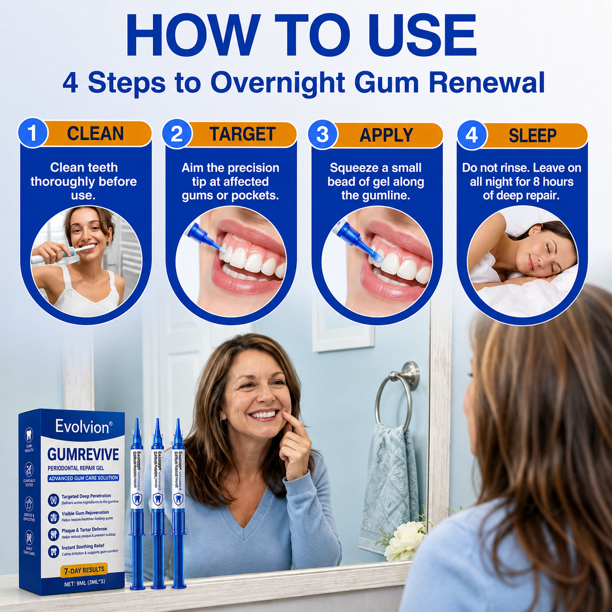 🇺🇸🦷Evolvion® GumRevive Periodontal Repair Gel (For Bleeding Gums, Gum Recession & Loose Teeth)