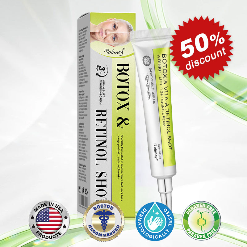 👨‍⚕️🧡Made and shipped from the USA 💫Rolimey® Botox & Vita-A Retinol Shot Wrinkle-Lift Tightening cream - Last Day Promotion 70% OFF